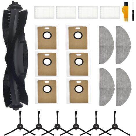 21 Accesorios para Tapo RV30 Max Plus/RV30 Max/RV20 Max Plus/RV20 Max: 1 cepillo principal, 4 filtros, 4 bolsas, 6 bolsas de polvo, 6 cepillos laterales. (1/5)