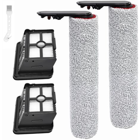 Rodillos de repuesto para Dreame H15 Pro, accesorios de aspiradora húmeda/sec: 2 rodillos + 2 filtros + 1 cepillo de limpieza. (1/5)