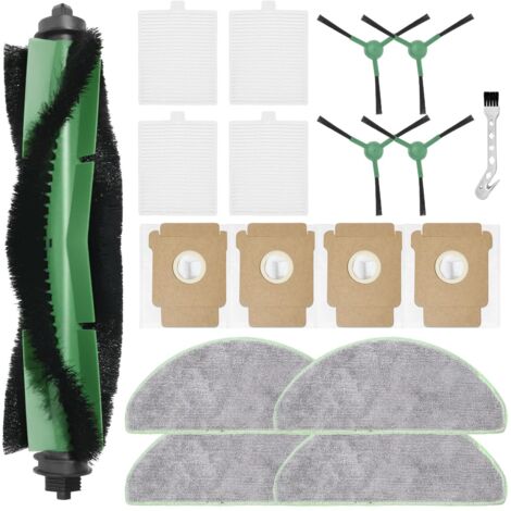 Accesorios para iRobot Roomba Plus 105 Combo + Repuestos: 1 Escoba Principal, 4 Paños de Limpieza, 4 Bolsas de Polvo, 4 Escobas Laterales, 4 Filtros (1/5)