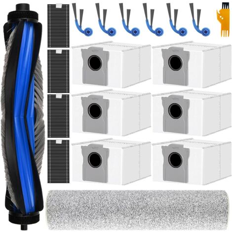 18 Piezas de Accesorios para Ecovacs Deebot T80 Aspiradora Omni, 1 Cepillo Principal, 1 Paño de Limpieza, 4 Filtros, 6 Bolsas de Polvo, 6 Cepillos Laterales (1/5)