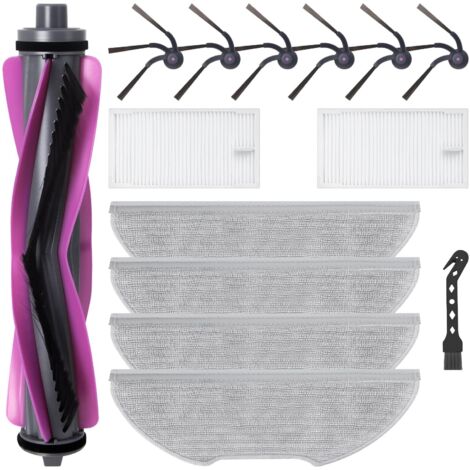 Kit de accesorios para Robot Aspirateur EUREKA E20 Evo Plus: 1 cepillo principal, 6 cepillos laterales, 2 filtros, 4 paños y 1 cepillo de limpieza. (1/5)