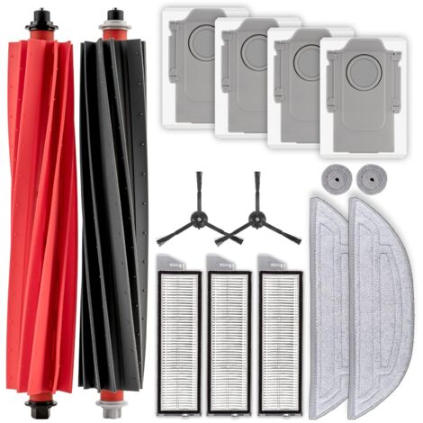 (15 Piezas) Accesorios S8 MaxV Ultra compatibles con Roborock S8 MaxV Ultra/S8 Max Ultra, 2 cepillos, 2 cepillos laterales, 3 filtros HEPA, 4 bolsas de polvo, 2 almohadillas grandes + 2 pequeñas para  (1/5)