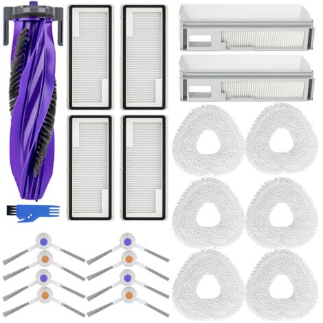 Accesorios para Narwal Freo X Ultra, 1 Escoba Principal, 2 Bolsas de Polvo, 4 Filtros, 6 Toallitas, 8 Escobas Laterales, Repuestos Freo X Ultra 22 Piezas (1/5)