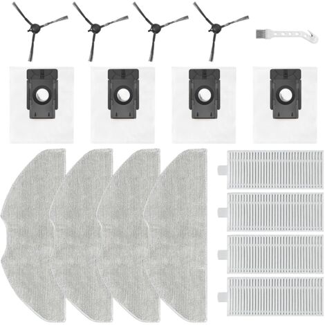 Accesorios para robot aspirador EZVIZ RE4 Plus/RE5 Plus: 4 paños, 4 bolsas, 4 cepillos laterales y 4 filtros. (1/5)