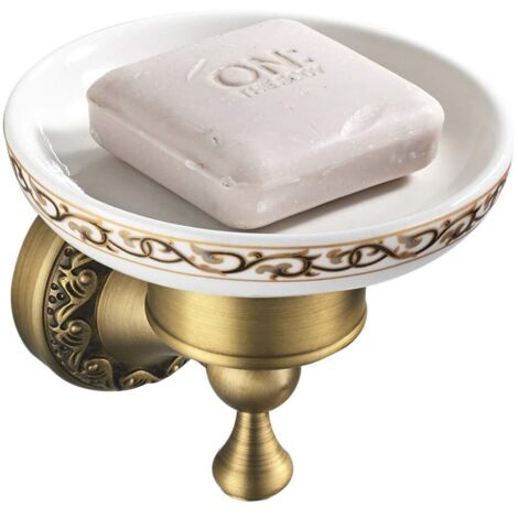 Porta Sapone a Parete in Bronzo Antico, Design Senza Tempo per Bagno (1/4)