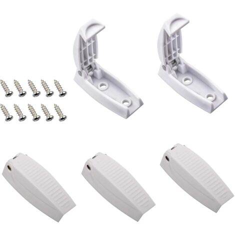 5 Pezzi Supporti Porta per Camper, Fermo Porta Bagagli Bianco, Clip Porta Camper, Mantieni Aperto Porta Bagagli, per Camper, Roulotte, Veicoli Ricreazionali (1/4)