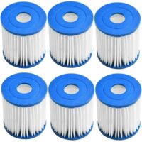 Lote de 6 filtros de repuesto para piscinas Intex, modelos 28601/28602, compatible con el conjunto tipo H 29007E - Para piscinas desmontables.