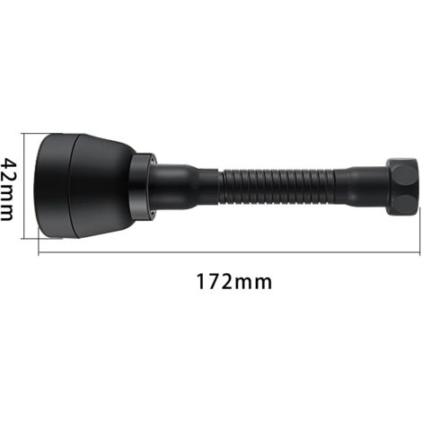 Mousseur Robinet Pivotant, Rallonge Robinet Cuisine,Lavabo Universelle en Laiton,Flexible Robinet Cuisine à 360 °,Trois Modes Pressurisation Anti-Eclaboussures,Accessoires Cuisine 172mm(Noir )