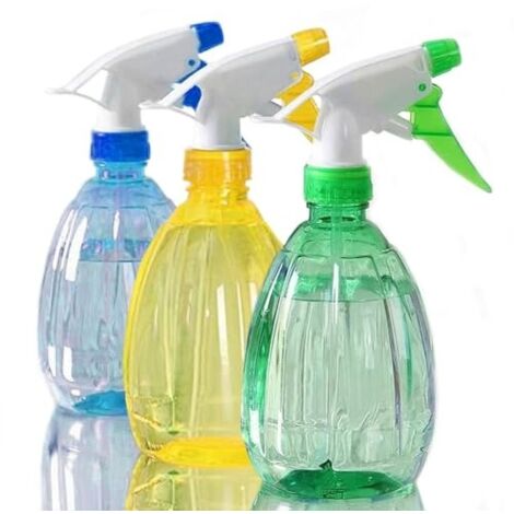 3 Pièces 500ML Flacon Spray Bouteilles Vide Rechargeable (Jaune-vert-bleu) (1/5)