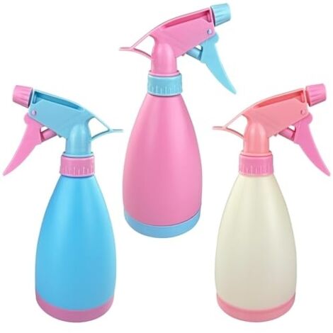 3 Pièces 500ML Flacon Spray Bouteilles Vide Rechargeable (Riz-rose-bleu) (1/5)