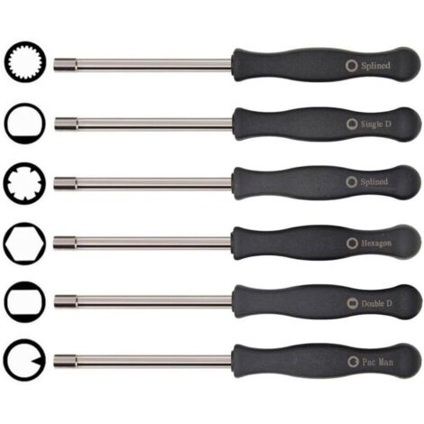 Jeu de tournevis pour carburateur, outil de réglage 6 pièces adaptable sur Husqvarna 125 135 136 137 141 141 235 235e 236 236e 240 240e 435 435e 440e de McCulloch Partner tronçonneuses Poulan