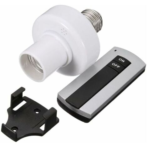 E27 220v Télécommande Sans Fil Lampe De Lumière Ampoule Porte-capuchon Douille Commutateur (1/4)