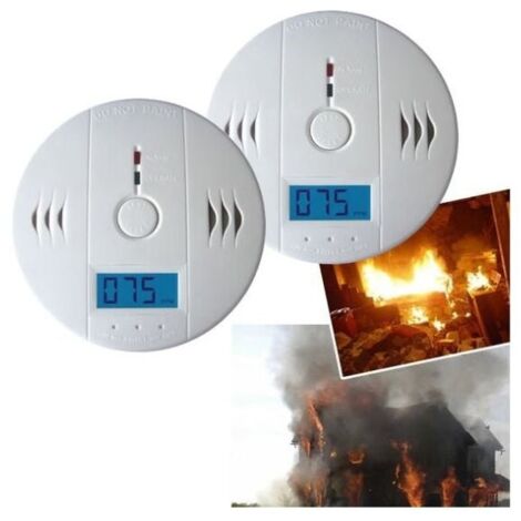 2x Détecteur de gaz Monoxyde de Carbone CO Alarme Avertisseur Certifié CE-RAPANDA (1/4)