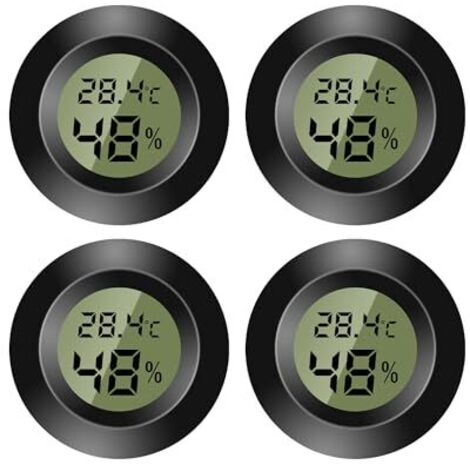 Thermomètre numérique mini hygromètre LCD Écran Pour intérieur et extérieur Humidimètre pour humidificateur, cave, chambre de bébé Fahrenheit ou Celsius (1/4)