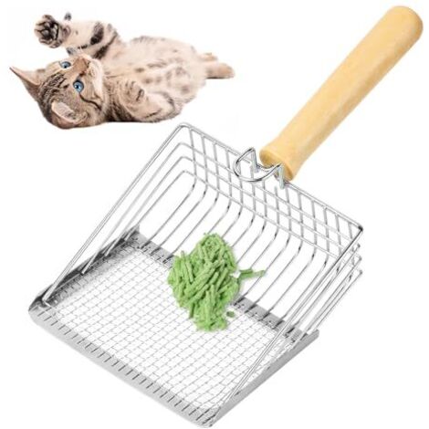 Pelle à litière pour chat, accessoires pour litière pour chat, pelle à litière intelligente facile à nettoyer, pelle à sable, tamis de nettoyage pour animaux (chien, chat)