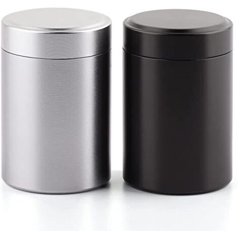 2 pièces Pot de conservation en aluminium portable hermétique et inodore - Pot de conservation polyvalent pour épices, café et thés (1/4)