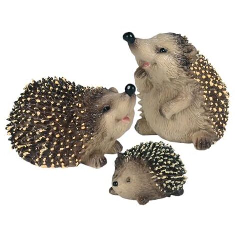 3 Pièces Figurine Décorative Hérisson, Bébé Hérisson dans Une Feuille, Statue Réaliste De Hérisson en Polyrésine pour Animaux Résistant Au Gel Et À La Décoloration (1/4)