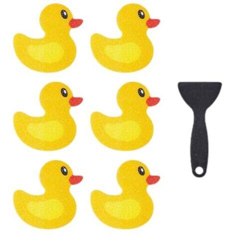 6 Autocollants Antidérapants pour Baignoire et Douche avec Raclette (env. 9,91 cm x 5,84 cm) (1/4)