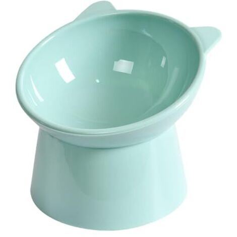 Gamelle Chat Surélevée, Bol Chat Sureleve Incline Anti Vomissement, Gamelle pour Chat Inclinable, Bol de Nourriture pour Chat Chien, Gamelle Chat pour Nourriture & Eau, Ecuelle Chaton Lave-Vaisselle (1/4)