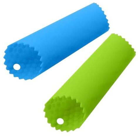 2 Pièce Epluche Ail en Silicone, de Peau Presse-ail Professionnel,Rouleaux D'éplucheur D'ail Peeling, Accessoire de Cuisine pour Ail Pelé,Éplucheur, 2 Couleurs (Vert+Bleu)