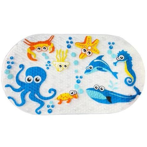 Tapis De Bain Antidérapant pour Bébé - Confortable, Ludique Et Facile À Nettoyer - Universel, s'adapte À Toutes Les Baignoires - Dès 8 Mois - Dimensions 69x38 cm (1/4)