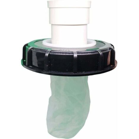 Filtre de couvercle IBC lavable en nylon avec couvercle pour réservoir d'eau de pluie IBC 1000 l DN 75 Feutre aiguilleté Noir 165 mm (1/2)