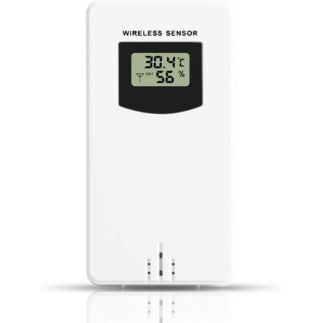 Capteur extérieur sans fil pour station météo – Mesure précise de la température – Étanche et léger – Portée jusqu'à 60 mètres (1/4)