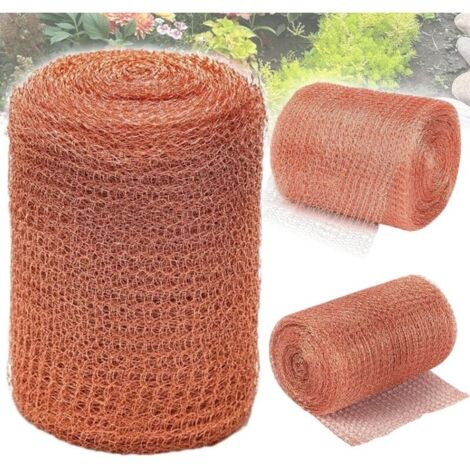 Filet Cuivre Anti Limace et Escargots 12,7cm x 6m Double Grillage Anti Rongeur Barriere Protection Jardin Poulailler Cuivre Copper Mesh Piege Anti Limace Escargot Souris Rat Oiseaux