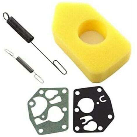 Ensemble de filtres à air 698369, ressort de régulateur 691859, membrane 495770, 795083 pour moteurs Briggs & Stratton 3,5-4,5 HP Classic Sprint Quattro 450 500 550 Series. (1/4)