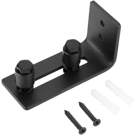 Guide de plancher pour porte coulissante – Rail en acier au carbone noir – Dimensions 120x65mm – Installation facile avec matériel inclus (1/4)