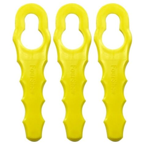 Lot de 100 lames de rechange pour coupe-bordure Ryobi – Têtes double lames dentelées RAC155 RAC157 RAC158 – Pour herbes et broussailles - RAC158