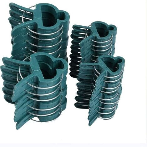 Lot de 100 clips pour plantes – 50 grands clips 6x4,5cm et 50 petits clips 4x2,8cm – Plastique robuste pour soutenir tomates et légumes - 100Pcs (1/4)