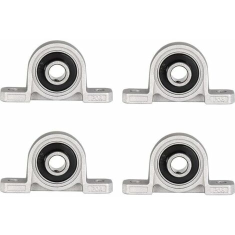 4 Pcs Roulements Bloc, 10mm Roulements à Billes, Paliers a Semelle, Roulements de Bloc d'oreiller, Bride Alésage Auto Support Monté Auto Régler (1/4)