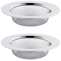 2PCS Filtre Amovible pour Évier de Cuisine, Tamis en Acier Inoxydable 11,5 cm, Accessoire de Cuisine Réutilisable