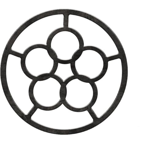Support Wok Fonte Antidérapant 18,2 Cm – Réducteur Universel Gaz + Moka Pot 8 Fentes