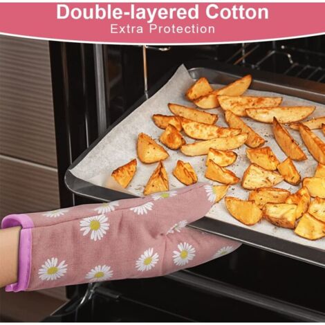 Gants De Cuisine Résistants 800°C – Silicone Antidérapant – Pour Four, Barbecue, Soudure – Lavables Machine