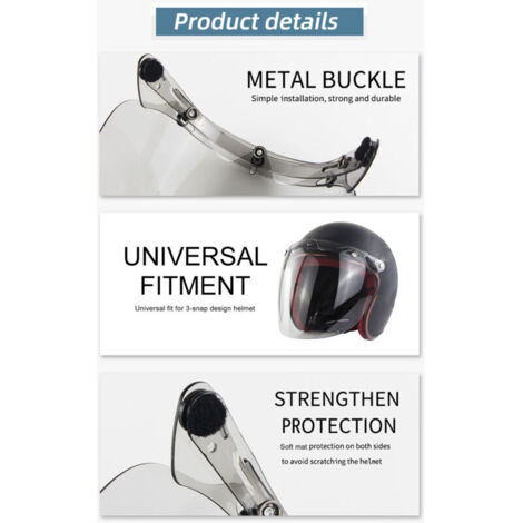 Visière Pare-vent Bulle Pour Casque Moto - Universelle, Toutes Conditions, Pluie, Soleil, Nuit