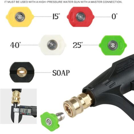 5 Embouts Filtre à Mailles Inox Pour Lance Mousse Neige – Accessoire Nettoyeur Haute Pression Anti-Colmatage