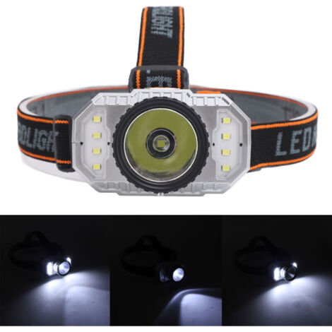 Lampe Frontale Rechargeable 3 Modes Lumineux - IPX7 - Autonomie 6h - Idéale Outdoor