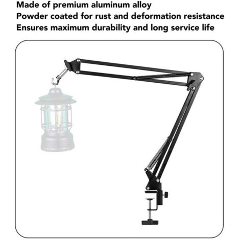 Support De Lampe Camping Pliable - Alliage Aluminium, Hauteur Réglable, Pour Lanternes, Jardin, Pêche, Soirées Extérieures