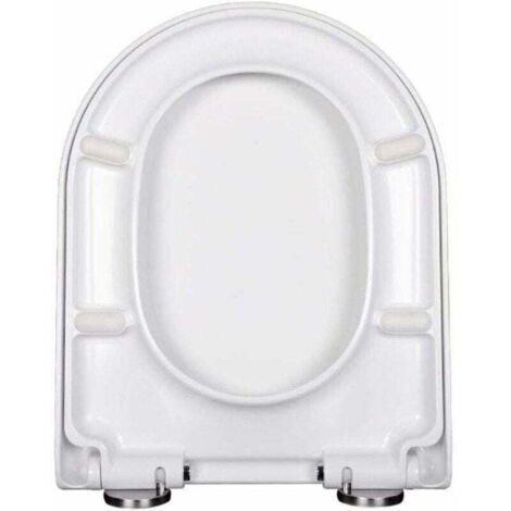 Croydex Levico Flexi-Fix Abattant WC Forme D - Fermeture Amortissee Et Libération Rapide