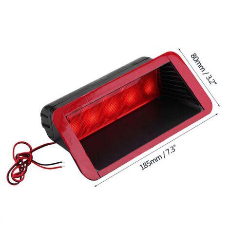 Feu Stop Led Feu stop LED rouge 5 LED 12V universel arrière en hauteur pour voiture,de