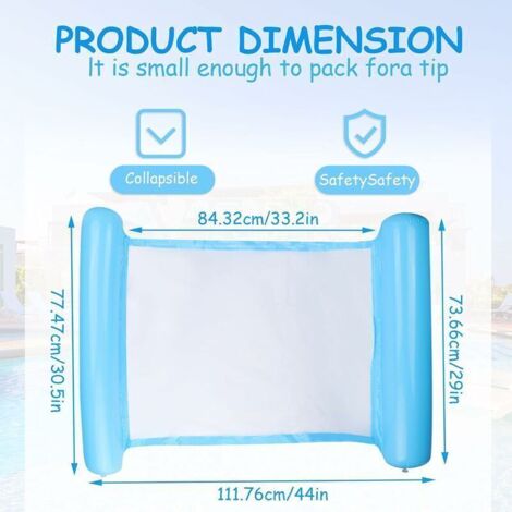 Hamac Flottant Gonflable 4-en-1 Pour Piscine – Relax, Chaise Longue Ou Bouée, Avec Pompe Manuelle Inclus