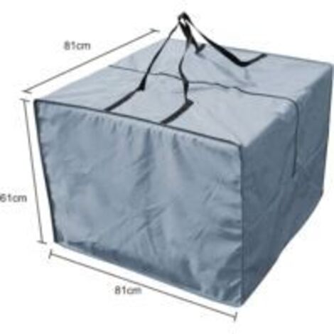 Housse De Protection Imperméable Pour Coussins De Jardin - Dimensions 125x50x32 Cm, Polyester, Fermeture éclair, Gris Anthracite