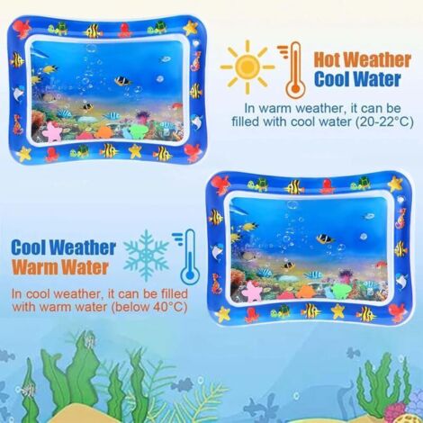 Tapis De Jeu D'eau Rafraîchissant Pour Chats Et Chiens - Coussin Interactif Pour L'été | 90x90cm | Design Poulpe Ou Dauphin