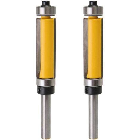 Jeu De 4 Fraises à Affleurer Pour Défonceuse – Tige 1/4" Ou 6 Mm – Pour Bois, Stratifié, Acrylique