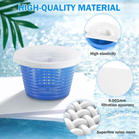 Filet De Skimmer De Piscine | Outil Attrape-feuilles De Piscine à Mailles Fines – Filet De Nettoyage De Piscine En Maille Filet Pour Piscines Et étangs à Poissons Accessoires Et Accessoires