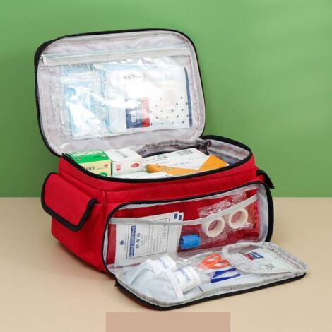 Trousse De Secours Vide à Compartiments - Imperméable, Robuste, Avec Poignée