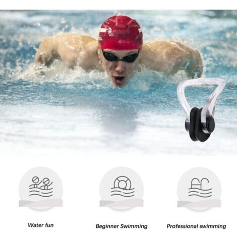 Pince-nez De Natation En Silicone - Adulte & Adolescent, Protection Anti-Eau, Débutant Et Pro