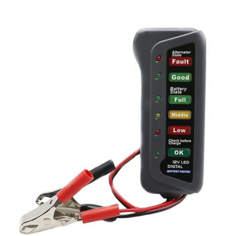 Testeur De Piles LCD - Vérifie Piles 1,5V AA/AAA, 9V, Piles Bouton, Affichage Capacité Verte/jaune/rouge